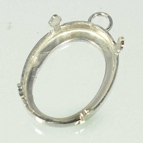17PS STERLING SILVER 18X13 4-CLAW SETTING