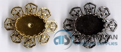 136BR 18x13 Lace-edge BROOCH
