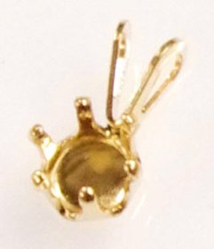 SSP5 G.F. GOLD FILLED 5MM 6-CLAW SNAP-TITE PENDANT