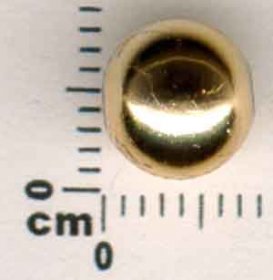 6BE 8MM RD. GOLD METALIZED PLASTIC BEAD