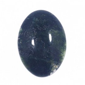 X23 16x12 Oval Cabochon GREEN MOSS AGATE